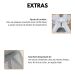 Kit 2 Cadeiras de Escritório Presidente Executiva Oficial Paris Preto