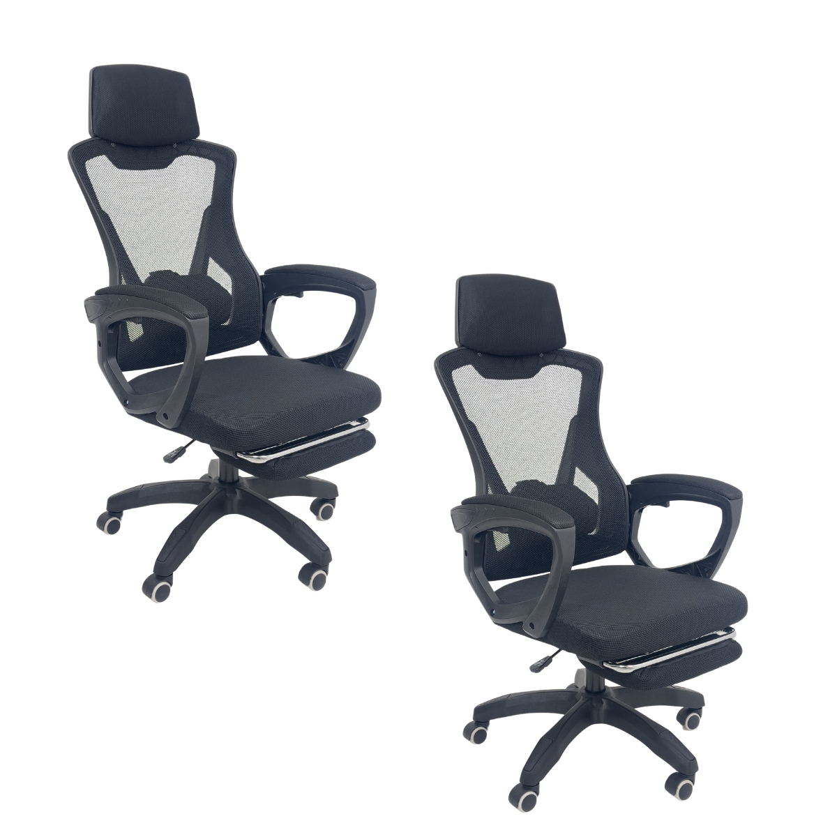 Kit 2 Cadeiras de Escritório Presidente Executiva Oficial Supreme Preto