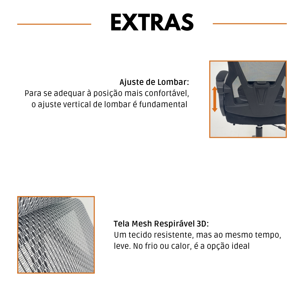 Kit 2 Cadeiras de Escritório Presidente Executiva Oficial Supreme Preto