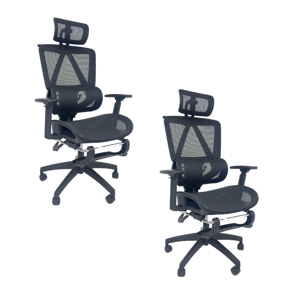 Kit 2 Cadeiras de Escritório Presidente Executiva Oficial Titan Preto