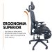 Kit 2 Cadeiras de Escritório Presidente Executiva Oficial Titan Preto