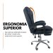 Kit 2 Cadeiras de Escritório Presidente Soft Ergonômica Apoio Para Pés Preto