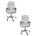 Kit 2 Cadeiras de Escritório Presidente Soft Reclinável Ergonômica Branco