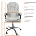 Kit 2 Cadeiras de Escritório Presidente Soft Reclinável Ergonômica Branco