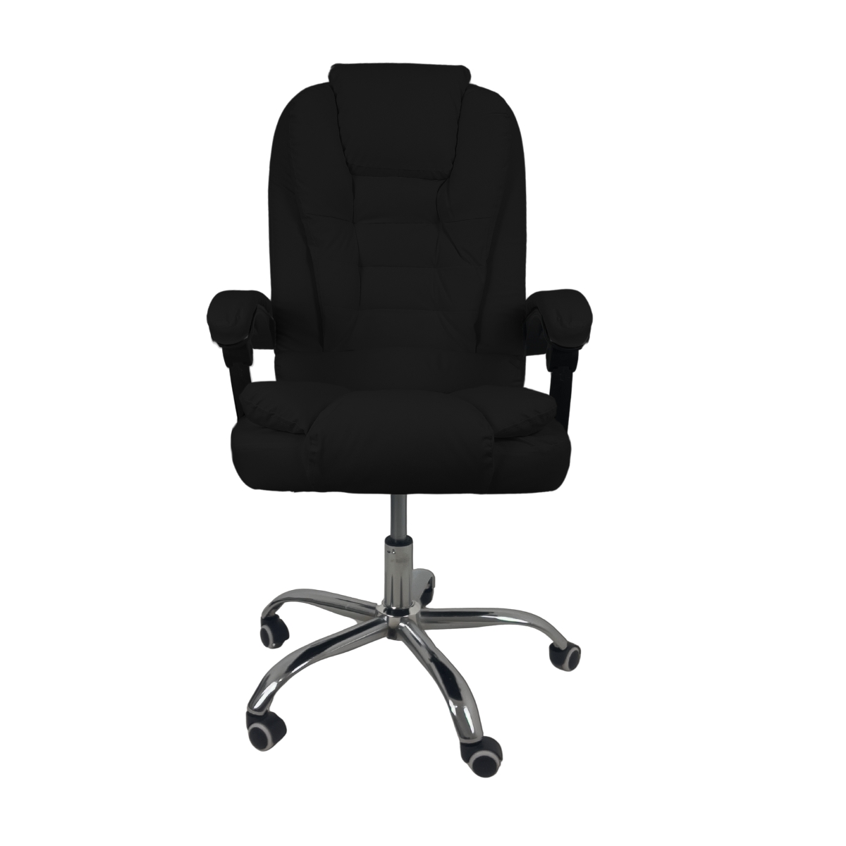 Kit 2 Cadeiras de Escritório Presidente Soft Reclinável Ergonômica Preto