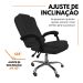 Kit 2 Cadeiras de Escritório Presidente Soft Reclinável Ergonômica Preto