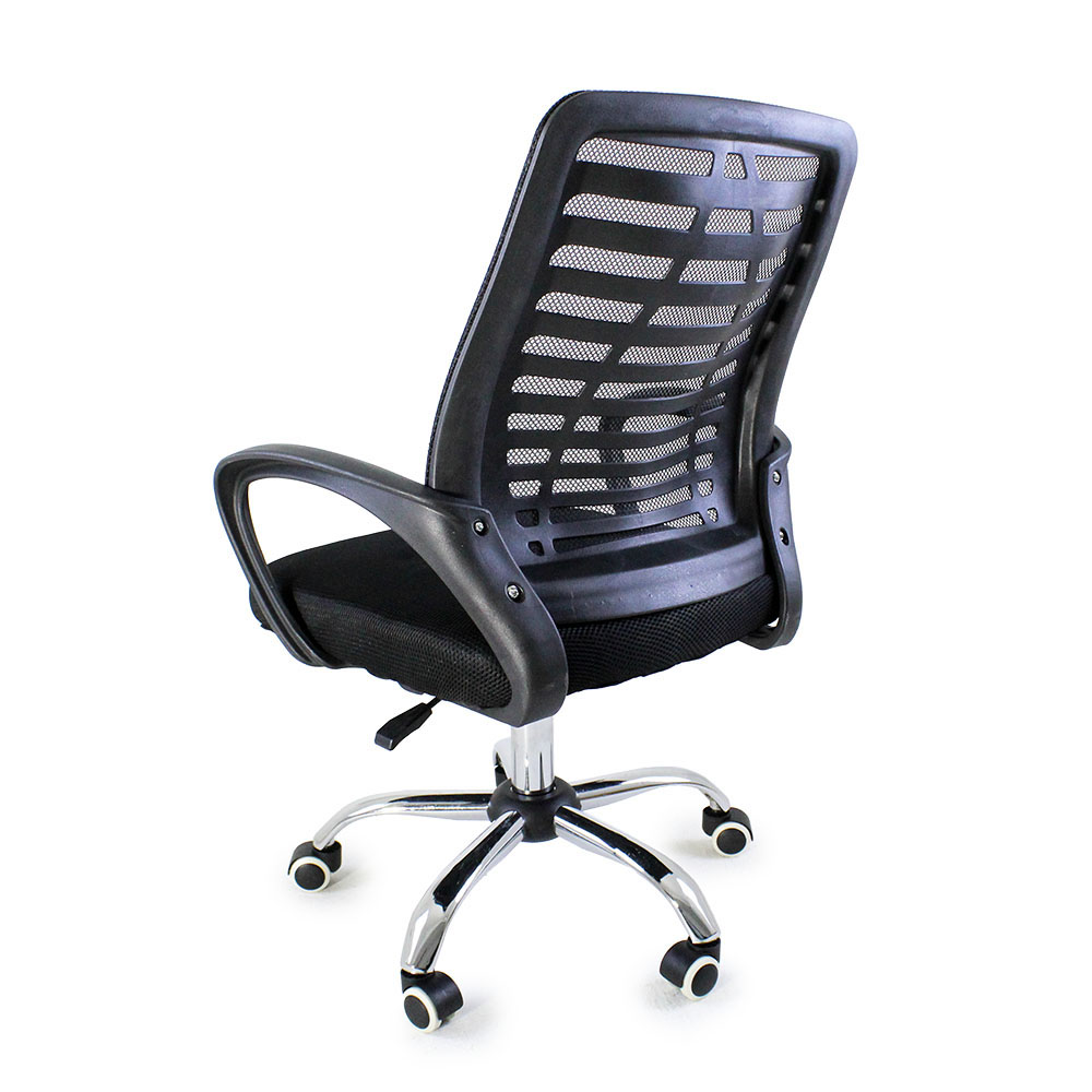 Kit 2 Cadeiras de Escritorio Esteirinha Mesh Ergonomica - Preto