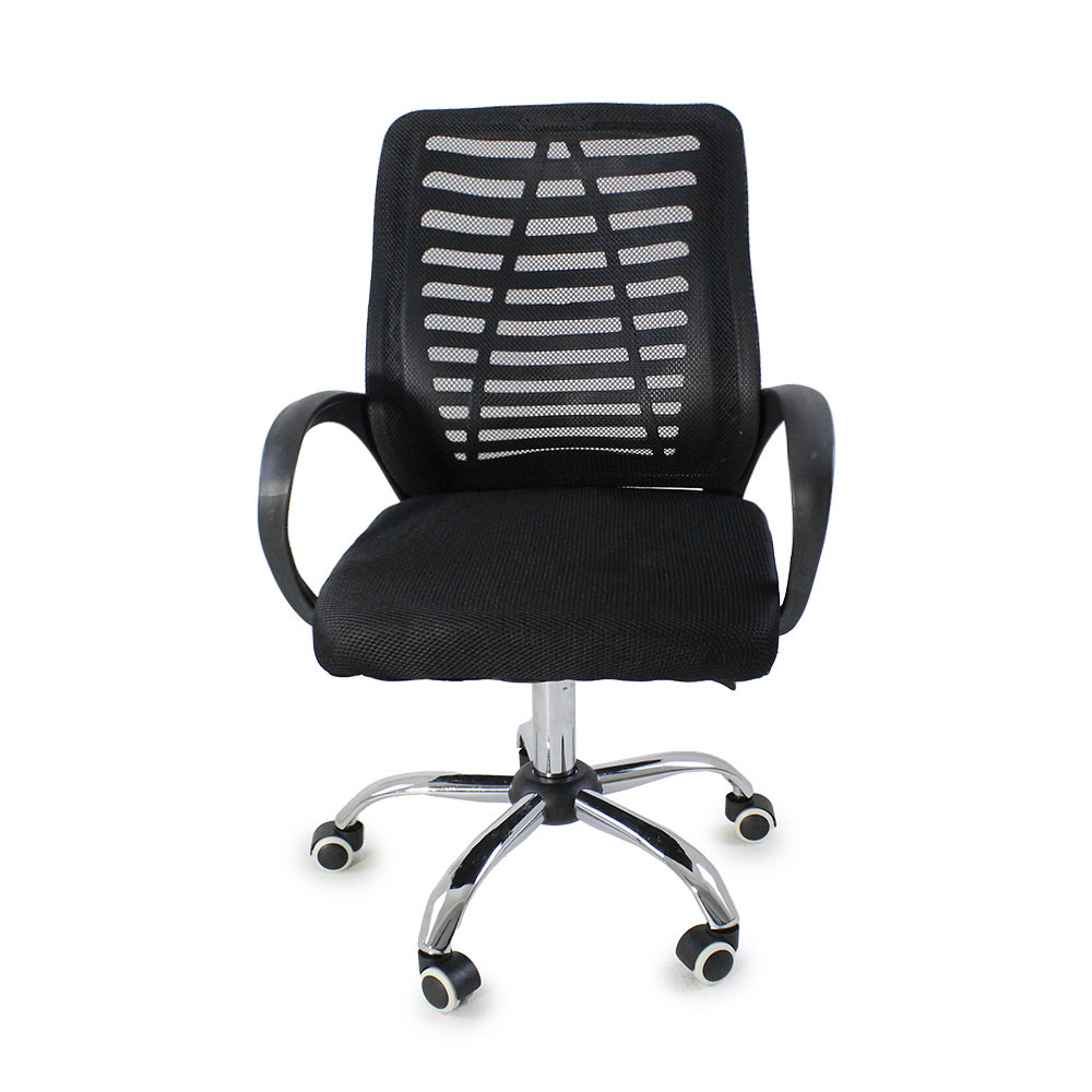 Kit 2 Cadeiras de Escritorio Esteirinha Mesh Ergonomica - Preto