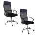 Kit 2 Cadeiras de Escritorio Nagano Tela Mesh Ergonômica - Preto