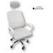 Kit 3 Cadeiras Escritório Diretor Mesh Encosto Cabeça Branco