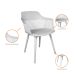 Kit 3 Cadeiras Estofadas de Jantar Marcela Branco