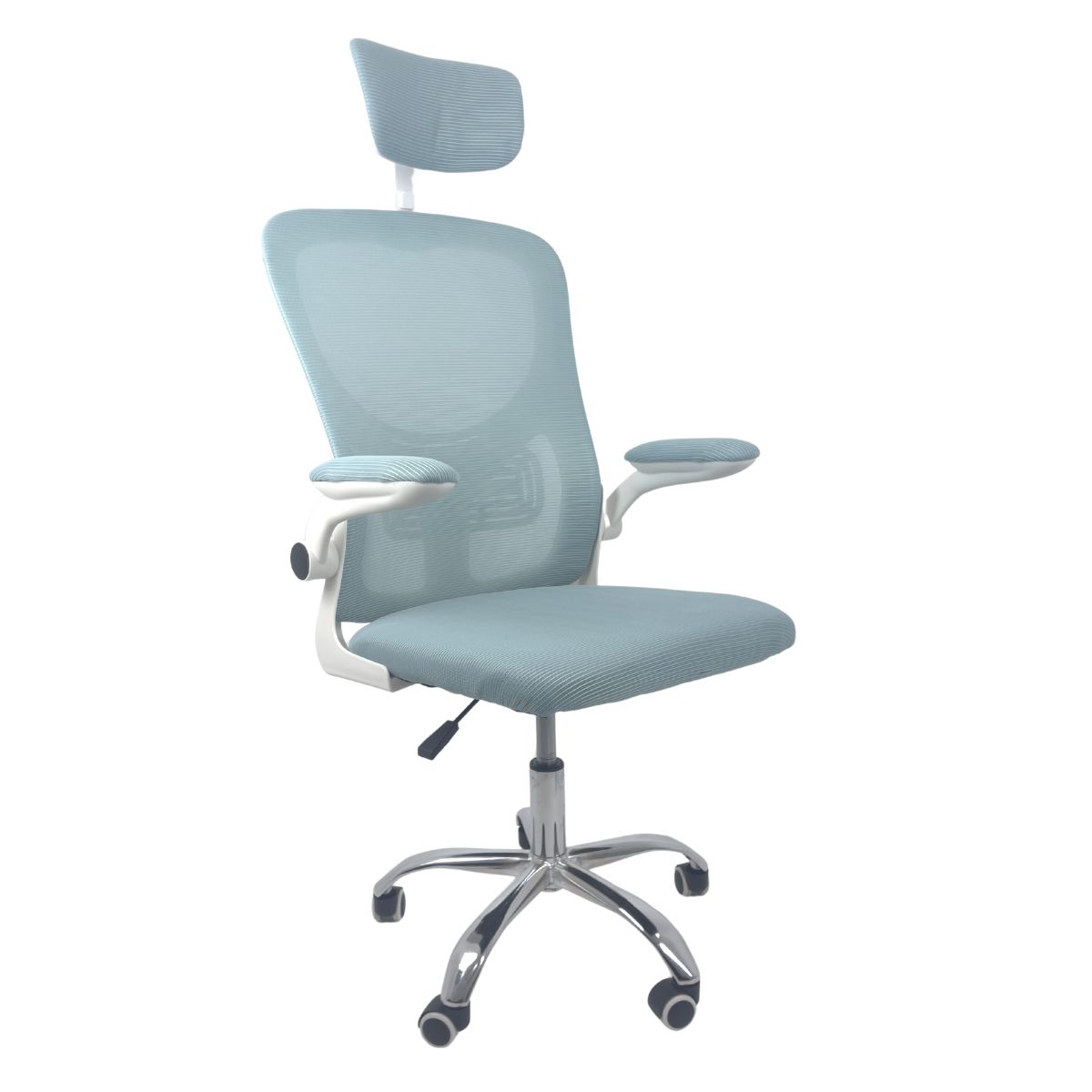 Kit 3 Cadeiras de Escritório Diretor Oficial Vegas com apoio Azul Branco