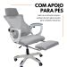Kit 3 Cadeiras de Escritório Presidente Executiva Oficial Supreme Cinza
