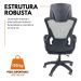 Kit 3 Cadeiras de Escritório Presidente Executiva Oficial Supreme Preto