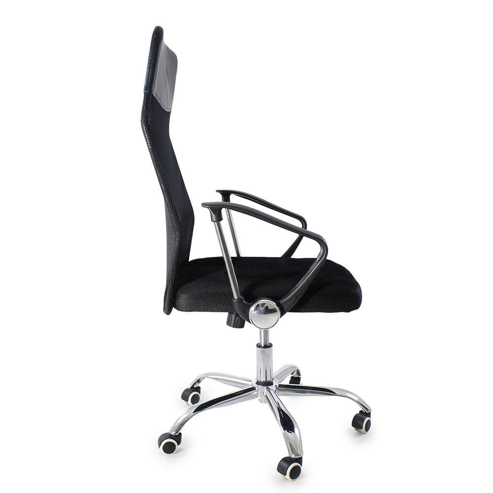Kit 3 Cadeiras de Escritorio Nagano Tela Mesh Ergonômica - Preto