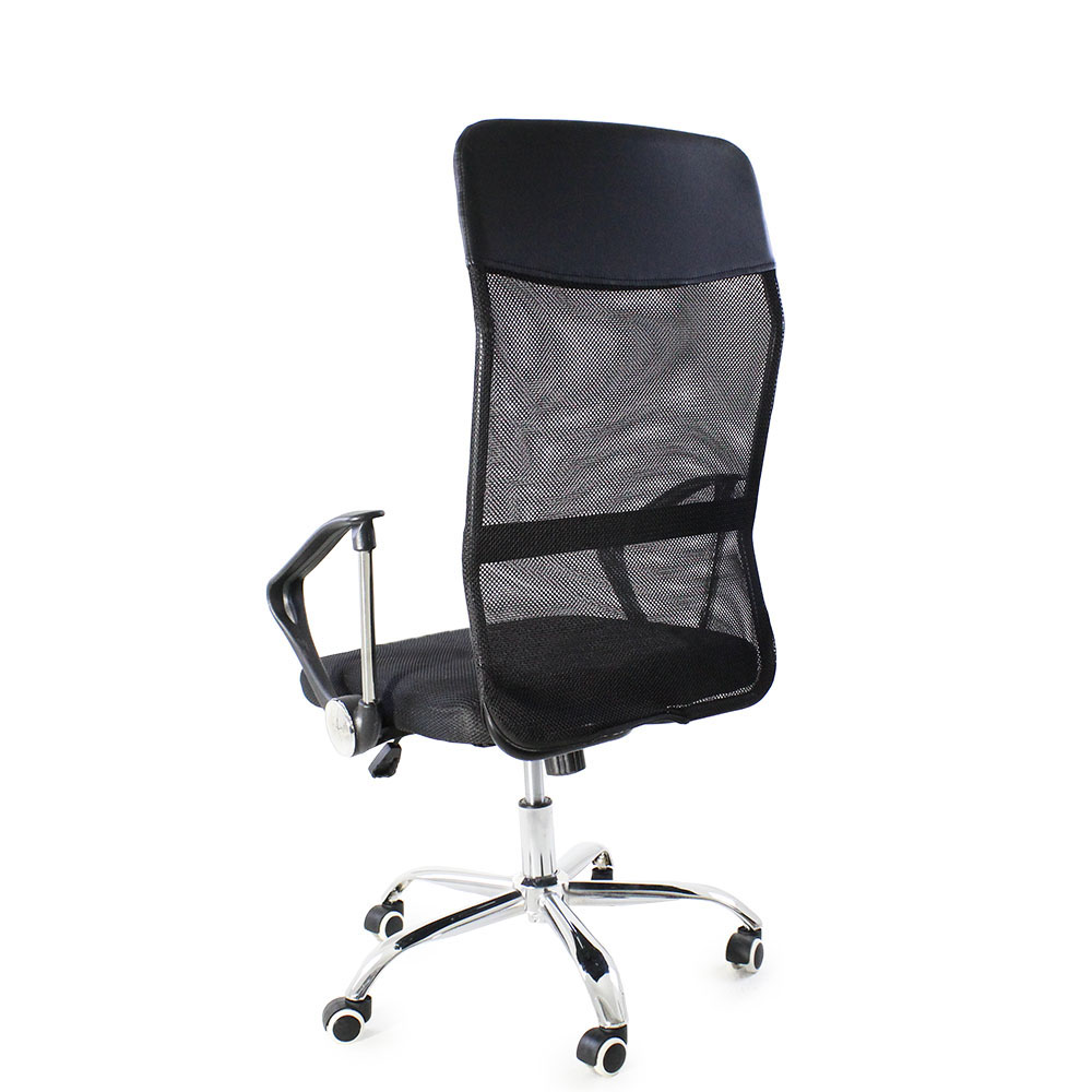 Kit 3 Cadeiras de Escritorio Nagano Tela Mesh Ergonômica - Preto
