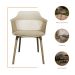 Kit 4 Cadeiras Estofadas de Jantar Marcela Bege