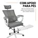 Kit 4 Cadeiras de Escritório Presidente Executiva Oficial Paris Cinza