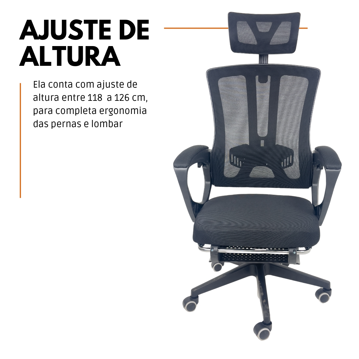 Kit 4 Cadeiras de Escritório Presidente Executiva Oficial Paris Preto