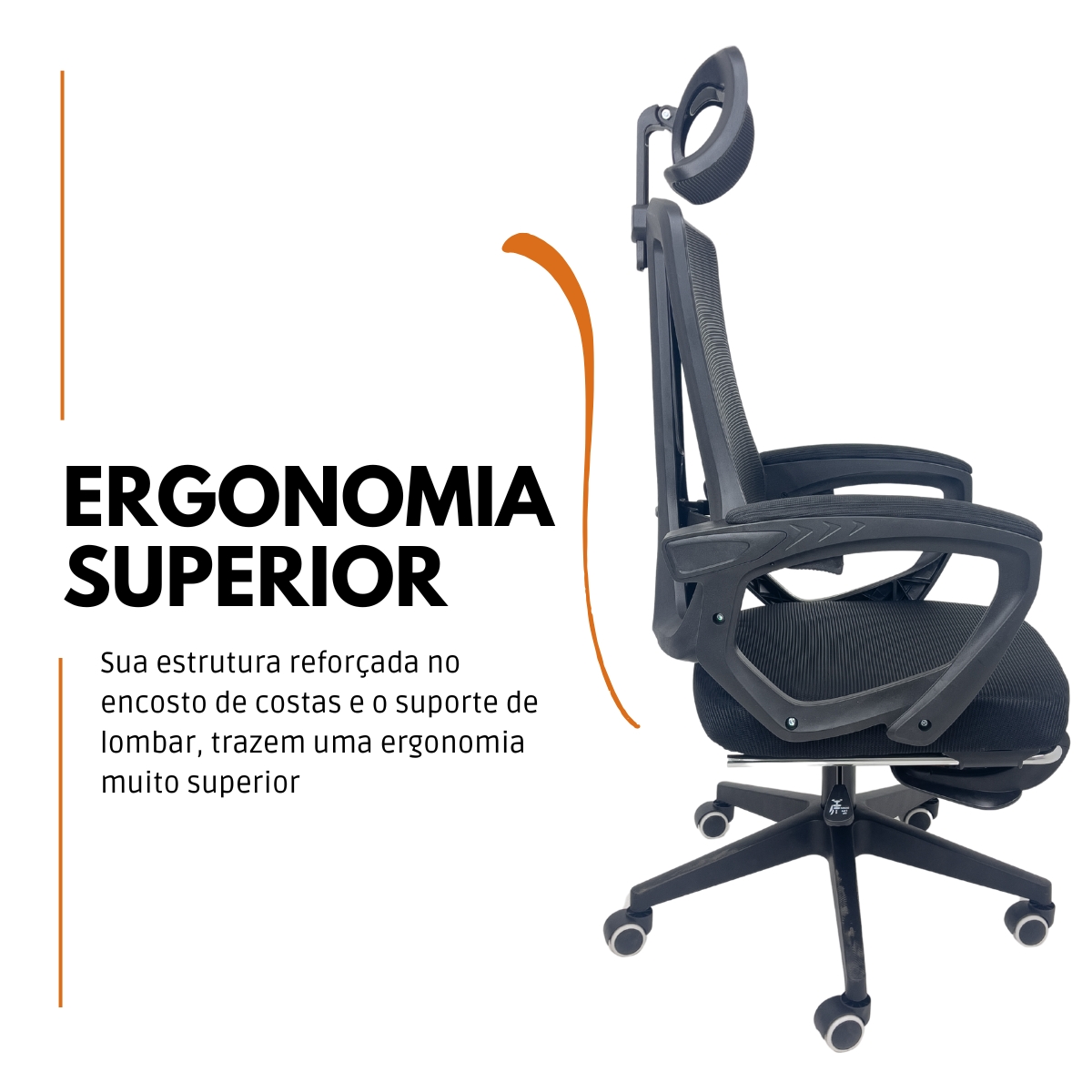Kit 4 Cadeiras de Escritório Presidente Executiva Oficial Paris Preto