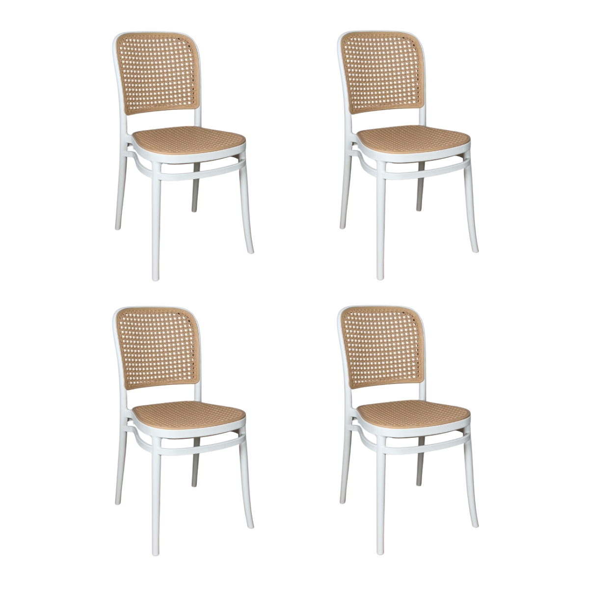 Kit 4 Cadeiras de Jantar Roma para Sala e Cozinha Branco