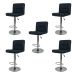 Kit 5 Banquetas Gomos Comfort Estofada Giratória Altura Regulável