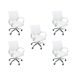 Kit 5 Cadeiras de Escritório Begonia Mesh Ergonômico Branco