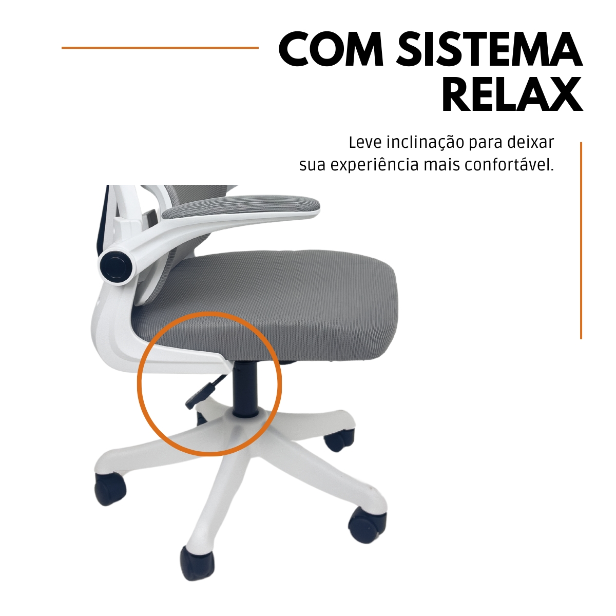 Kit 5 Cadeiras de Escritório Presidente Executiva Oficial Legacy Cinza