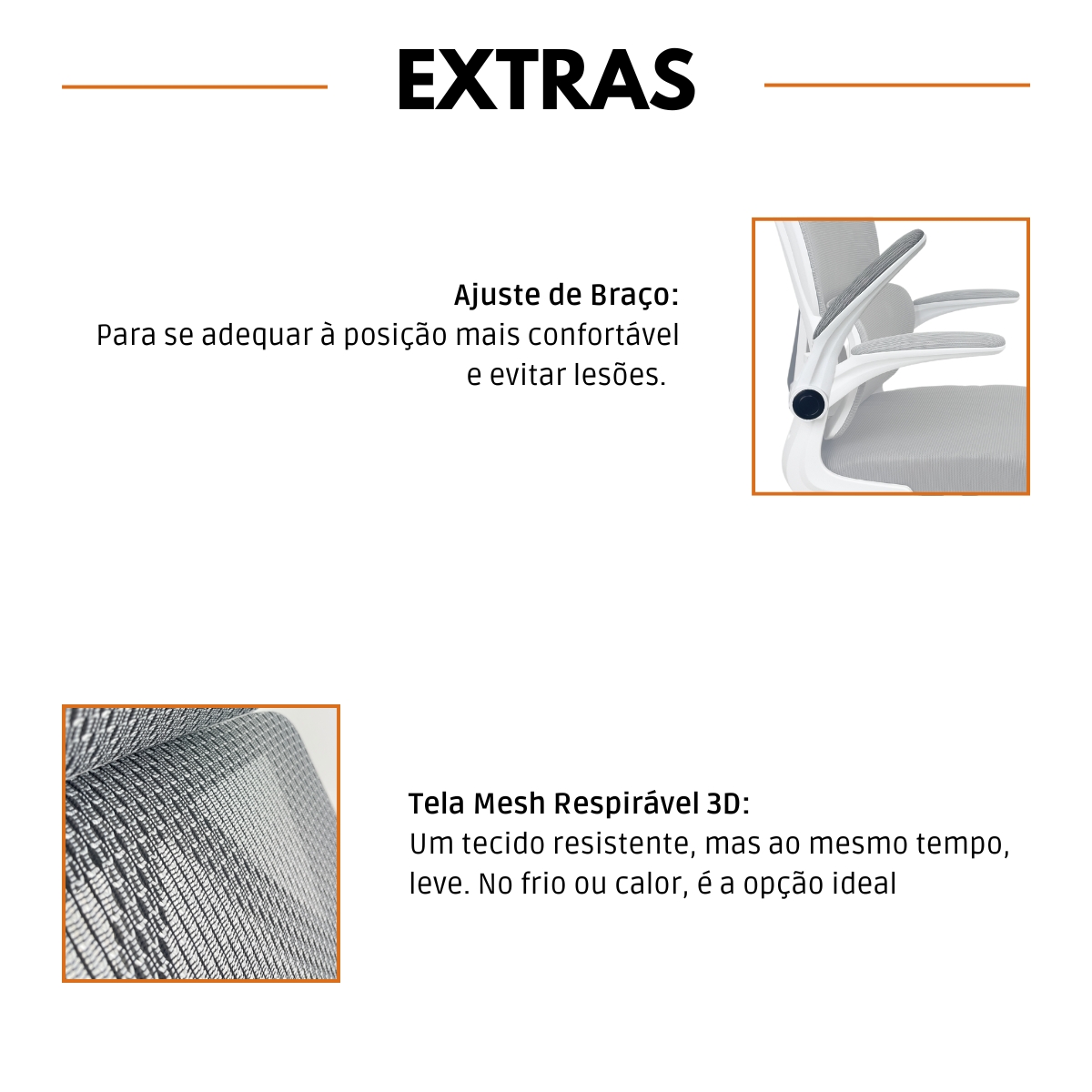 Kit 5 Cadeiras de Escritório Presidente Executiva Oficial Legacy Cinza