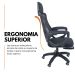 Kit 5 Cadeiras de Escritório Presidente Executiva Oficial Supreme Preto