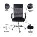 Kit 5 Cadeiras de Escritorio Nagano Tela Mesh Ergonômica - Preto