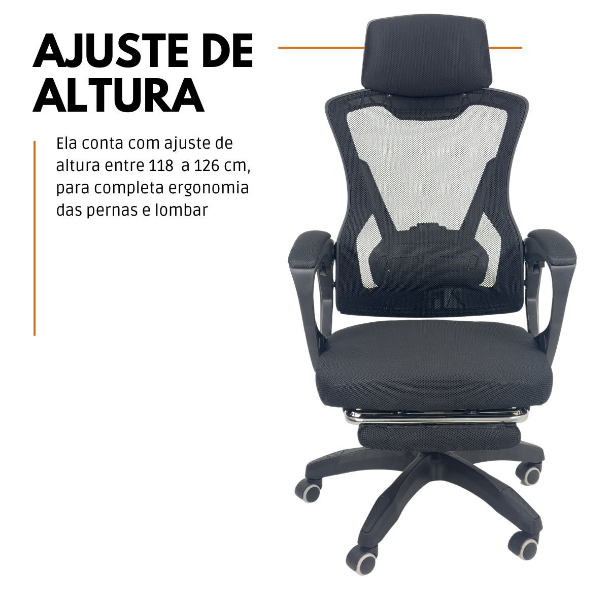 Kit 6 Cadeiras de Escritório Presidente Executiva Oficial Supreme Preto