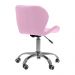 Kit 6 cadeiras Office Eiffel Slim Base Giratória Rosa