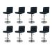 Kit 8 Banquetas Gomos Comfort Estofada Giratória Altura Regulável