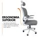 Kit 8 Cadeiras de Escritório Presidente Executiva Oficial Legacy Cinza