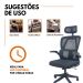 Kit 8 Cadeiras de Escritório Presidente Executiva Oficial Legacy Preto