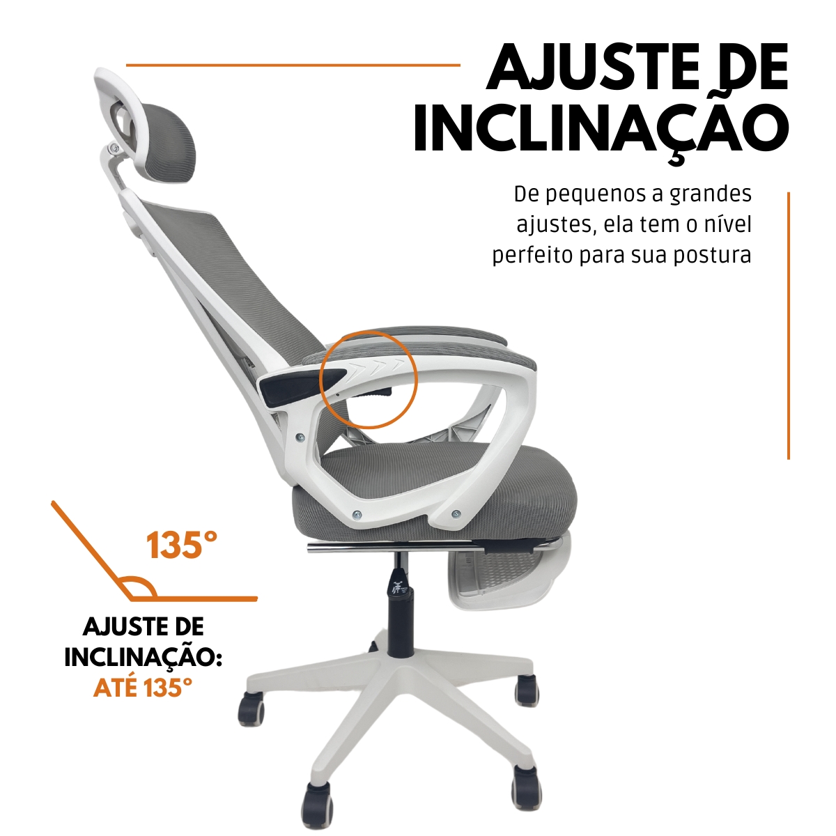 Kit 8 Cadeiras de Escritório Presidente Executiva Oficial Paris Cinza
