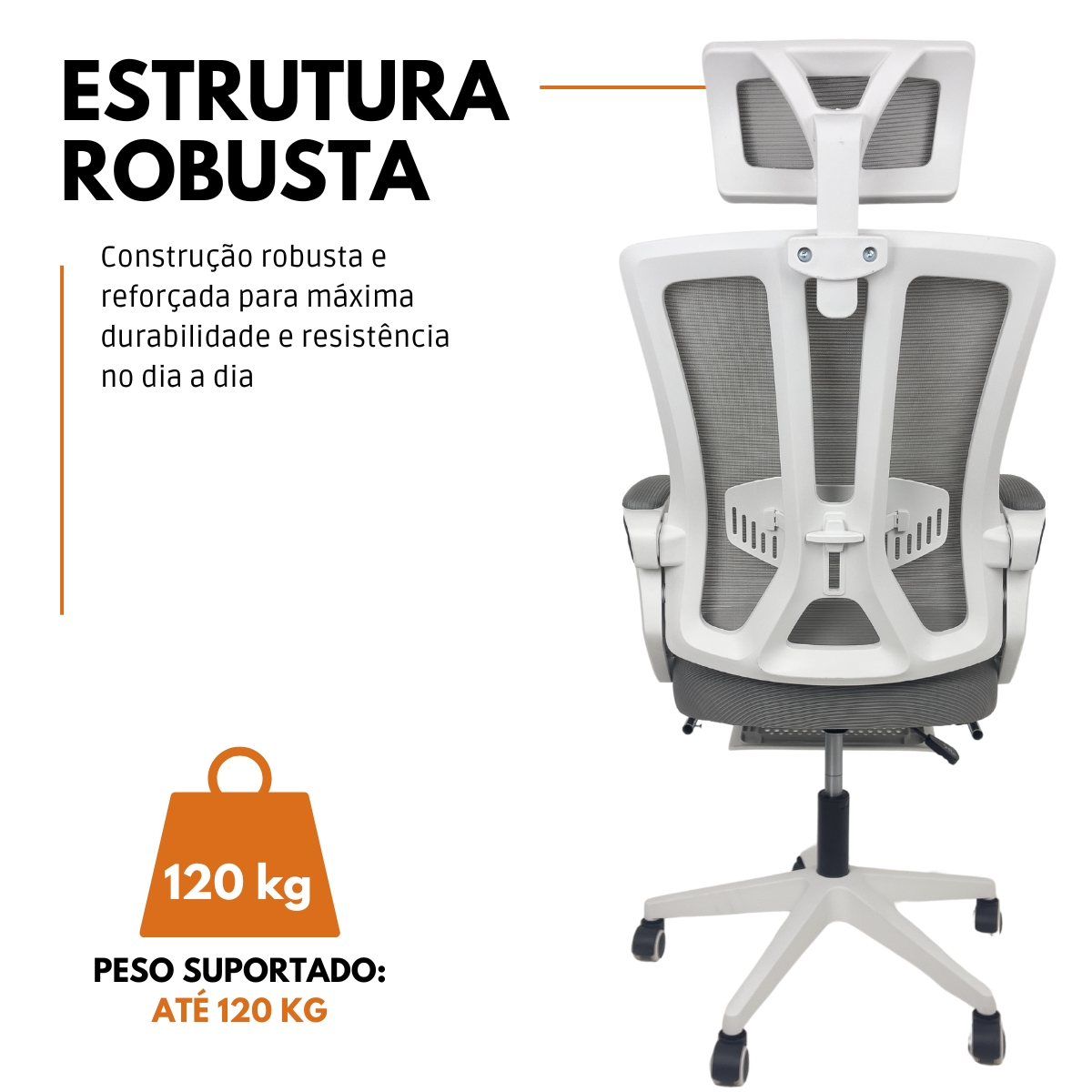 Kit 8 Cadeiras de Escritório Presidente Executiva Oficial Paris Cinza
