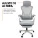 Kit 8 Cadeiras de Escritório Presidente Executiva Oficial Supreme Cinza