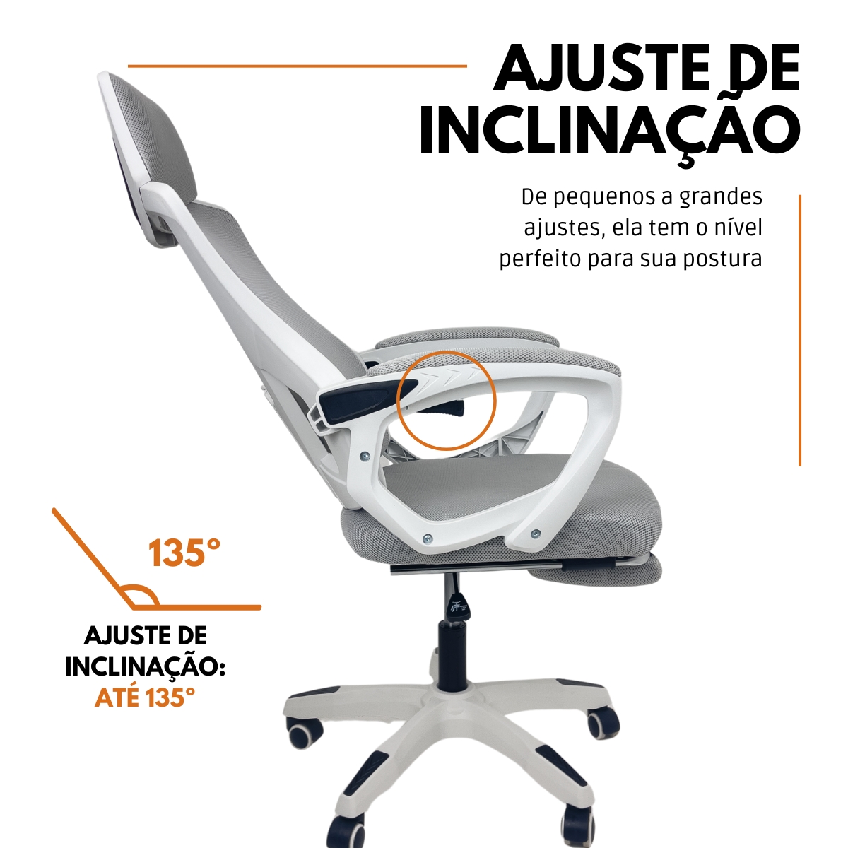 Kit 8 Cadeiras de Escritório Presidente Executiva Oficial Supreme Cinza