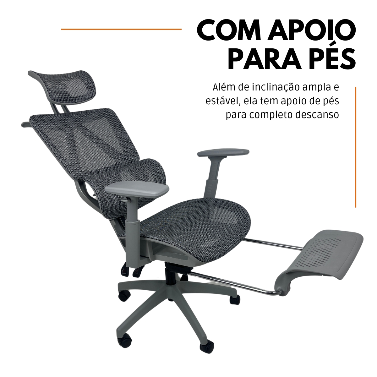 Kit 8 Cadeiras de Escritório Presidente Executiva Oficial Titan Cinza
