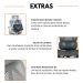 Kit 8 Cadeiras de Escritório Presidente Executiva Oficial Titan Cinza