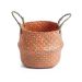 Cesto Duo Seagrass Laranja 27 cm
