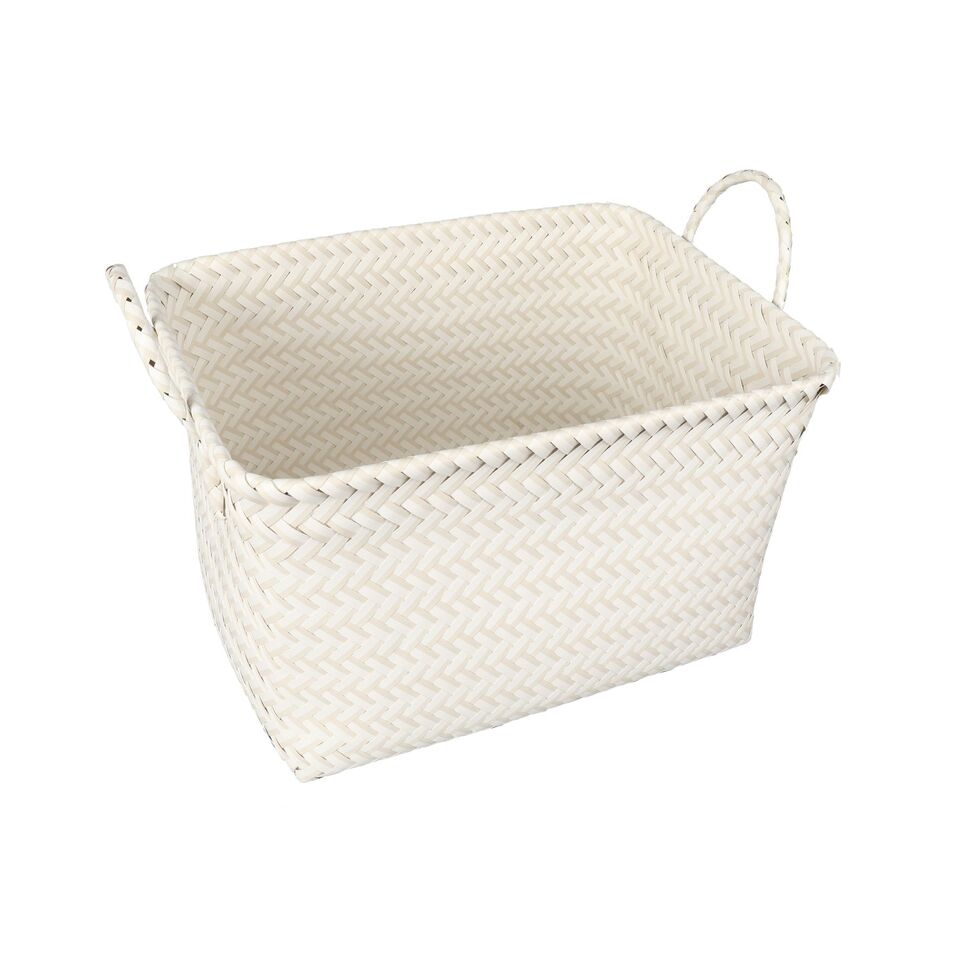 Cesto Tramado Branco 40 cm