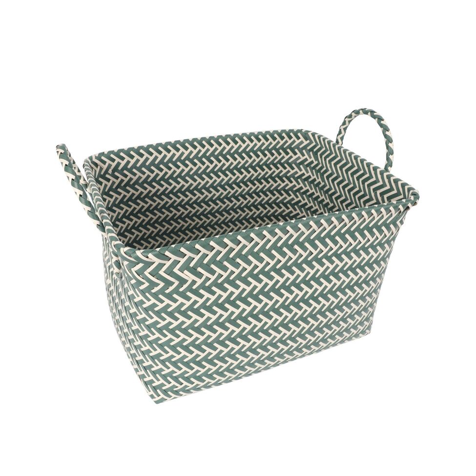 Cesto Tramado Verde 40 cm