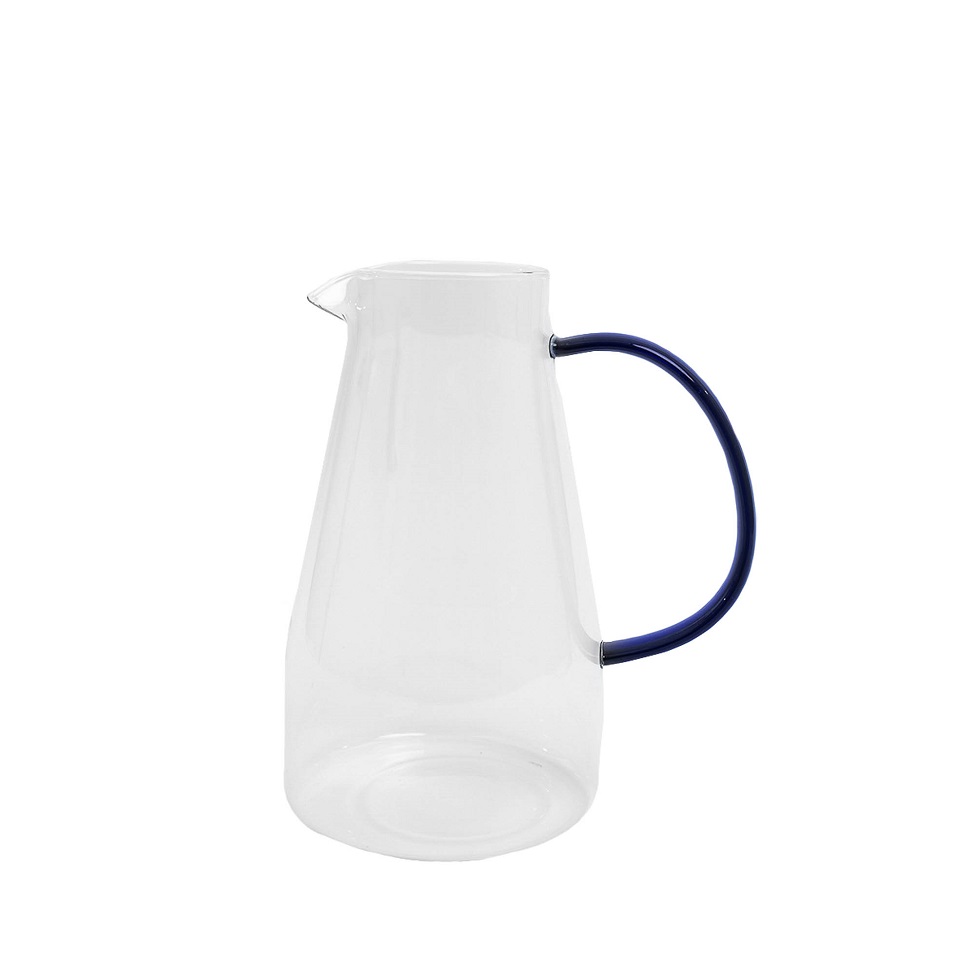 Jarra de Vidro com Alça Azul Oikos