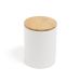 Pote com Tampa de Bambu Oikos 1,2L Branco