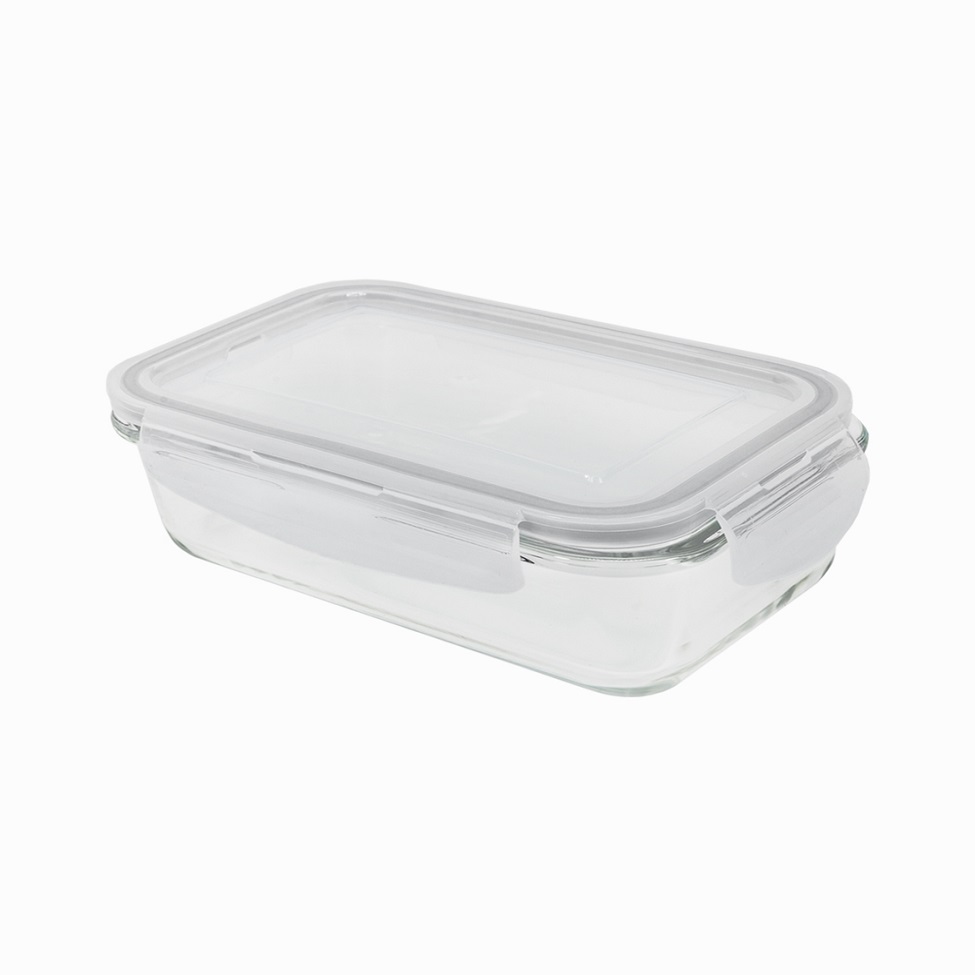 Pote de Vidro com Tampa Oikos 1,5L Branco