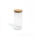 Pote de Vidro com Tampa de Bambu 1,1L Oikos Natural