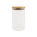 Pote de Vidro com Tampa de Bambu Oikos 1,1L Natural